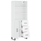 vidaXL Aparador alto madera contrachapada blanco 69,5x34x180 cm vidaXL Aparador alto madera contrachapada blanco 69,5x34x180 cm