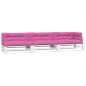 vidaXL Cojines para palés 7 piezas tela rosa vidaXL Cojines para palés 7 piezas tela rosa