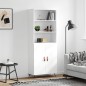 vidaXL Aparador alto madera contrachapada blanco 69,5x34x180 cm vidaXL Aparador alto madera contrachapada blanco 69,5x34x180 cm