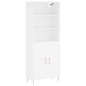 vidaXL Aparador alto madera contrachapada blanco 69,5x34x180 cm vidaXL Aparador alto madera contrachapada blanco 69,5x34x180 cm