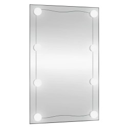vidaXL Espejo de pared rectangular con luces LED vidrio 40x60 cm