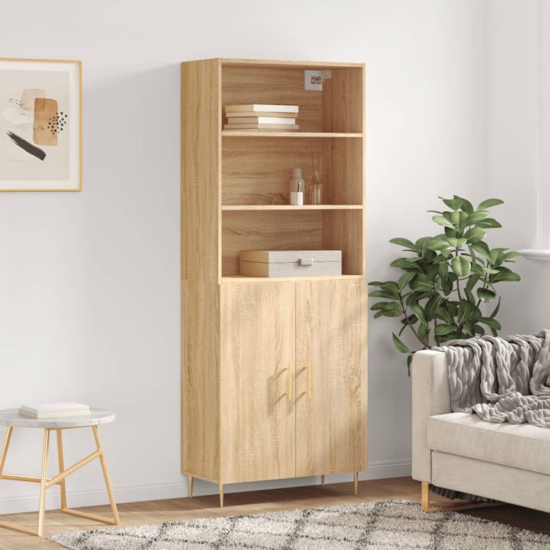 vidaXL Aparador alto madera contrachapada color roble 69,5x34x180 cm vidaXL Aparador alto madera contrachapada color roble 69,5x34x180 cm