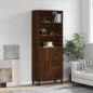 vidaXL Aparador alto madera contrachapada marrón roble 69,5x34x180 cm vidaXL Aparador alto madera contrachapada marrón roble 69,5x34x180 cm