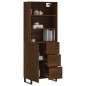 vidaXL Aparador alto madera contrachapada marrón roble 69,5x34x180 cm vidaXL Aparador alto madera contrachapada marrón roble 69,5x34x180 cm