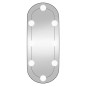 vidaXL Espejo de pared ovalado con luces LED vidrio 20x50 cm vidaXL Espejo de pared ovalado con luces LED vidrio 20x50 cm
