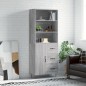 vidaXL Aparador alto madera contrachapada gris sonoma 69,5x34x180 cm vidaXL Aparador alto madera contrachapada gris sonoma 69,5x34x180 cm
