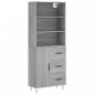 vidaXL Aparador alto madera contrachapada gris sonoma 69,5x34x180 cm vidaXL Aparador alto madera contrachapada gris sonoma 69,5x34x180 cm