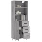 vidaXL Aparador alto madera contrachapada gris sonoma 69,5x34x180 cm vidaXL Aparador alto madera contrachapada gris sonoma 69,5x34x180 cm