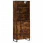 vidaXL Aparador alto madera contrachapada roble ahumado 69,5x34x180 cm