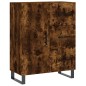 vidaXL Aparador alto madera contrachapada roble ahumado 69,5x34x180 cm