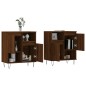 vidaXL Aparadores 2 piezas madera contrachapada marrón roble vidaXL Aparadores 2 piezas madera contrachapada marrón roble