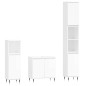 vidaXL Set muebles de baño 3 piezas madera contrachapada blanco brillo vidaXL Set muebles de baño 3 piezas madera contrachapada blanco brillo