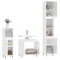 vidaXL Set muebles de baño 3 piezas madera contrachapada blanco brillo vidaXL Set muebles de baño 3 piezas madera contrachapada blanco brillo