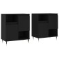 vidaXL Aparadores 2 uds madera contrachapada negro vidaXL Aparadores 2 uds madera contrachapada negro
