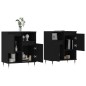 vidaXL Aparadores 2 uds madera contrachapada negro vidaXL Aparadores 2 uds madera contrachapada negro