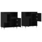 vidaXL Aparadores 2 uds madera contrachapada negro vidaXL Aparadores 2 uds madera contrachapada negro
