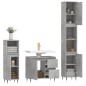 vidaXL Set muebles de baño 2 piezas madera contrachapada gris hormigón vidaXL Set muebles de baño 2 piezas madera contrachapada gris hormigón
