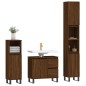 vidaXL Set de muebles baño 3 pzas madera contrachapada roble marrón vidaXL Set de muebles baño 3 pzas madera contrachapada roble marrón