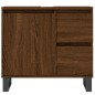 vidaXL Set de muebles baño 3 pzas madera contrachapada roble marrón vidaXL Set de muebles baño 3 pzas madera contrachapada roble marrón