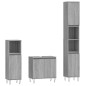 vidaXL Set de muebles de baño 3 pzas madera contrachapada gris sonoma vidaXL Set de muebles de baño 3 pzas madera contrachapada gris sonoma