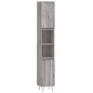 vidaXL Set de muebles de baño 3 pzas madera contrachapada gris sonoma vidaXL Set de muebles de baño 3 pzas madera contrachapada gris sonoma