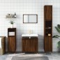 vidaXL Set de muebles baño 3 pzas madera contrachapada roble marrón vidaXL Set de muebles baño 3 pzas madera contrachapada roble marrón