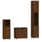 vidaXL Set de muebles baño 3 pzas madera contrachapada roble marrón vidaXL Set de muebles baño 3 pzas madera contrachapada roble marrón