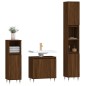 vidaXL Set de muebles baño 3 pzas madera contrachapada roble marrón vidaXL Set de muebles baño 3 pzas madera contrachapada roble marrón