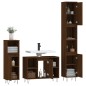 vidaXL Set de muebles baño 3 pzas madera contrachapada roble marrón