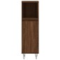 vidaXL Set de muebles baño 3 pzas madera contrachapada roble marrón