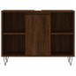vidaXL Set de muebles baño 3 pzas madera contrachapada roble marrón