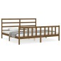vidaXL Estructura cama y cabecero madera maciza marrón miel 200x200 cm vidaXL Estructura cama y cabecero madera maciza marrón miel 200x200 cm