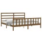 vidaXL Estructura cama y cabecero madera maciza marrón miel 200x200 cm vidaXL Estructura cama y cabecero madera maciza marrón miel 200x200 cm