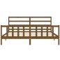 vidaXL Estructura cama y cabecero madera maciza marrón miel 200x200 cm vidaXL Estructura cama y cabecero madera maciza marrón miel 200x200 cm