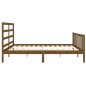 vidaXL Estructura cama y cabecero madera maciza marrón miel 200x200 cm vidaXL Estructura cama y cabecero madera maciza marrón miel 200x200 cm