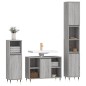 vidaXL Set de muebles de baño 3 pzas madera contrachapada gris sonoma vidaXL Set de muebles de baño 3 pzas madera contrachapada gris sonoma