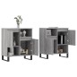 vidaXL Aparadores 2 piezas madera contrachapada gris Sonoma vidaXL Aparadores 2 piezas madera contrachapada gris Sonoma