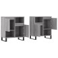 vidaXL Aparadores 2 piezas madera contrachapada gris Sonoma vidaXL Aparadores 2 piezas madera contrachapada gris Sonoma