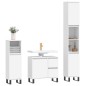 vidaXL Juego de muebles de baño 3 pzas madera contrachapada blanco vidaXL Juego de muebles de baño 3 pzas madera contrachapada blanco
