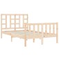 vidaXL Estructura de cama de matrimonio con cabecero madera maciza vidaXL Estructura de cama de matrimonio con cabecero madera maciza
