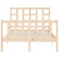 vidaXL Estructura de cama de matrimonio con cabecero madera maciza vidaXL Estructura de cama de matrimonio con cabecero madera maciza