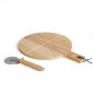 Livoo Set para cortar pizza madera 30 cm Livoo Set para cortar pizza madera 30 cm