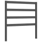 vidaXL Estructura de cama con cabecero madera maciza gris 90x190 cm
