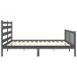 vidaXL Estructura de cama con cabecero madera maciza gris 180x200 cm vidaXL Estructura de cama con cabecero madera maciza gris 180x200 cm