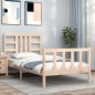 vidaXL Estructura de cama con cabecero madera maciza 90x190 cm vidaXL Estructura de cama con cabecero madera maciza 90x190 cm