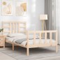 vidaXL Estructura de cama con cabecero madera maciza 90x190 cm vidaXL Estructura de cama con cabecero madera maciza 90x190 cm