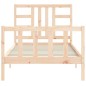 vidaXL Estructura de cama con cabecero madera maciza 90x190 cm vidaXL Estructura de cama con cabecero madera maciza 90x190 cm