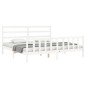 vidaXL Estructura de cama con cabecero madera maciza blanco 180x200 cm vidaXL Estructura de cama con cabecero madera maciza blanco 180x200 cm
