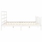 vidaXL Estructura de cama con cabecero madera maciza blanco 180x200 cm vidaXL Estructura de cama con cabecero madera maciza blanco 180x200 cm