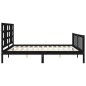 vidaXL Estructura de cama con cabecero madera maciza negro 200x200 cm vidaXL Estructura de cama con cabecero madera maciza negro 200x200 cm